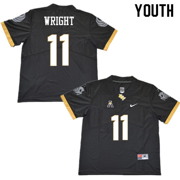 Youth #11 Matthew Wright UCF Knights College Football Jerseys Sale-Black